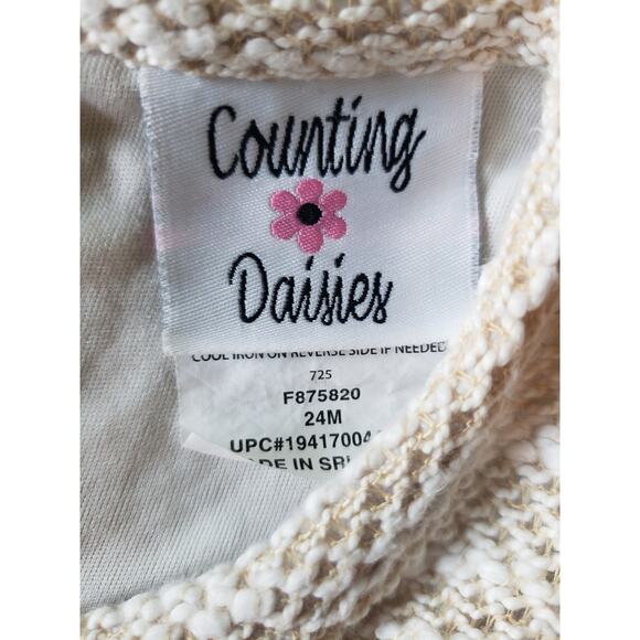 Counting Daisies Toddler Girl's Sweater Knit Top Size 24 Months - Picture 4 of 7